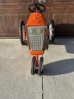 Vintage Metal Murry Trac 2 Ton Pedal Car With Dump Trac Trailer