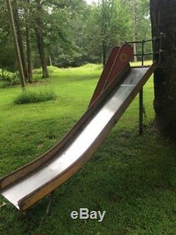 Vintage Metal Playground Set Sliding Board Slide Industrial Steel Hard to find
