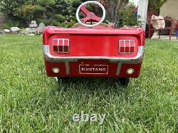 Vintage Metal Red Mustang Pedal Car 40 Original Pre 1970's