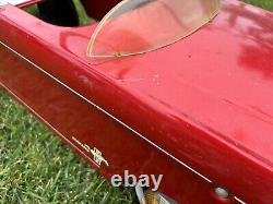 Vintage Metal Red Mustang Pedal Car 40 Original Pre 1970's