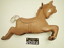 Vintage Mexico Forge Spring Rider Cast Aluminum Playground Horse/ Pony & Bracket