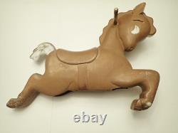 Vintage Mexico Forge Spring Rider Cast Aluminum Playground Horse/ Pony & Bracket