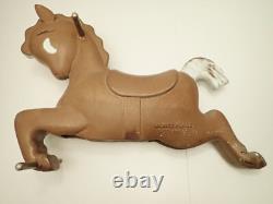 Vintage Mexico Forge Spring Rider Cast Aluminum Playground Horse/ Pony & Bracket