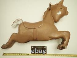 Vintage Mexico Forge Spring Rider Cast Aluminum Playground Horse/ Pony & Bracket