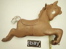 Vintage Mexico Forge Spring Rider Cast Aluminum Playground Horse/ Pony & Bracket