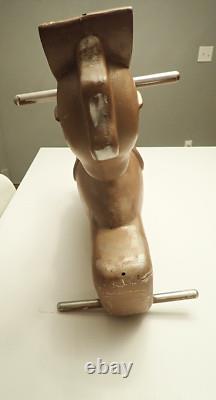 Vintage Mexico Forge Spring Rider Cast Aluminum Playground Horse/ Pony & Bracket