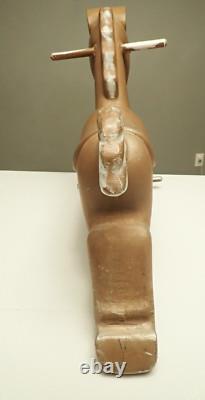 Vintage Mexico Forge Spring Rider Cast Aluminum Playground Horse/ Pony & Bracket