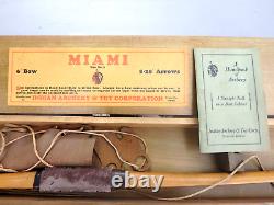 Vintage Miami 6' Bow and Arrow Set, 1930's, Indian Archery and Toy Corp, Nice