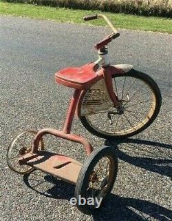 Vintage Mid Century AMF Junior Tricycle, Pedal Trike, Bicycle, Rustic Decor, A2
