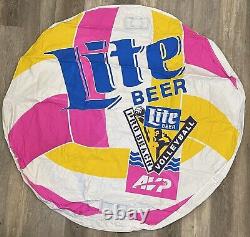 Vintage Miller Lite Pro Beach Volleyball AVP Inflatable Raft Tube Volleyball 60