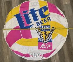 Vintage Miller Lite Pro Beach Volleyball AVP Inflatable Raft Tube Volleyball 60