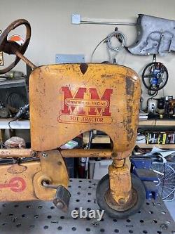 Vintage Minneapolis moline Tractor Junior Heavy Duty Pedal Tractor