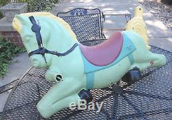 Vintage Miracle Equipment Co Playground Ride On Horse cast aluminum