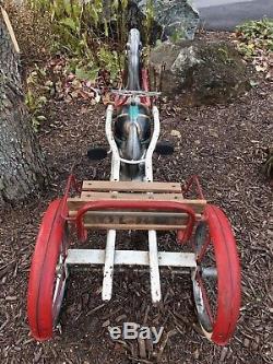 Vintage Mobo Horse with Pull Cart Sulky Original Pedal Car Horse