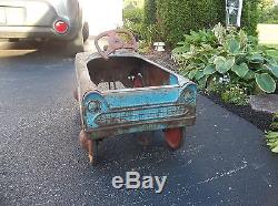 Vintage Murray 1960 s Tee Bird Pedal Car Bahama Blue All Original Barn Find