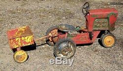 Vintage Murray 2 Ton Diesel Model Pedal Tractor with Cart
