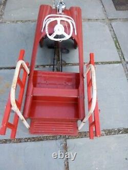 Vintage Murray AMC Fire Truck Batallian Pedal Car Ball Bearing Drive