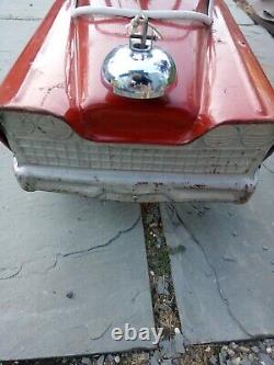 Vintage Murray AMC Fire Truck Batallian Pedal Car Ball Bearing Drive