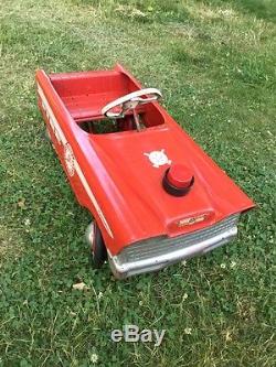 Vintage Murray City Fire Department Chief Pedal Car Genuine Classic Genuine 50's