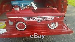 Vintage Murray City Fire Department Chief Pedal Car Genuine Classic Genuine 50's