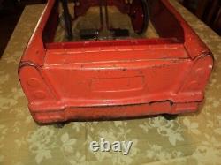 Vintage Murray Fire Truck Chief Pedal Car 1960's All Original