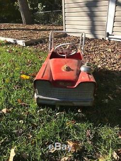 Vintage Murray Fire Truck Pedal Car 1960s