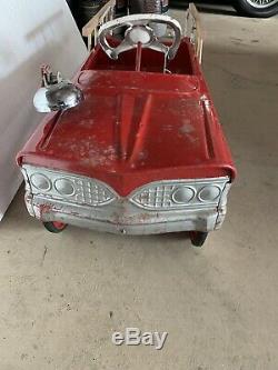 Vintage Murray Fire Truck Pedal Car Engine