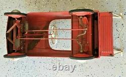 Vintage Murray Pedal Car Fire Truck Battalion No. 1 Orig Bell, Light, Ladders