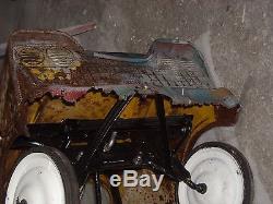 Vintage Murray Pedal Car Fire Truck Payload Earth Mover Dump