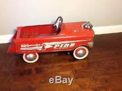 Vintage Murray Pedal Car Murray Fire Truck - Good Original Condition