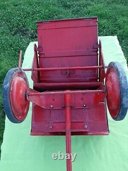 Vintage Murray Pedal Car, Pedal Tractor Red Dump Trac Trailer, Cart, Wagon, Rare