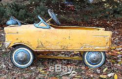 Vintage Murray Pedal Car with Original Bell Yellow / Blue Good Unrestored Cond