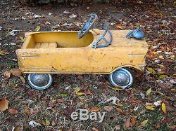Vintage Murray Pedal Car with Original Bell Yellow / Blue Good Unrestored Cond