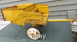 Vintage Murray Pedal Tractor Dump Trac Wagon Yellow