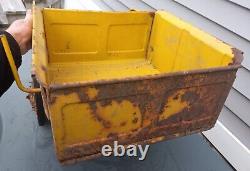 Vintage Murray Pedal Tractor Dump Trac Wagon Yellow