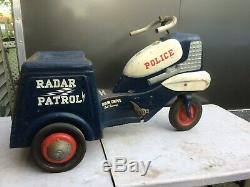 Vintage Murray Police Radar Patrol Pedal Car Chain Drive Tricle