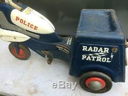 Vintage Murray Police Radar Patrol Pedal Car Chain Drive Tricle