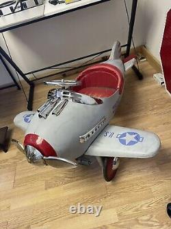 Vintage Murray Pursuit U. S. Army Prop Airplane Air Plane Steelcraft Pedal Car