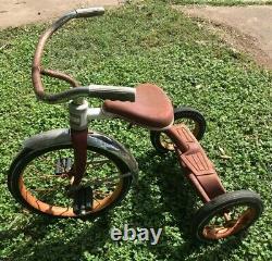 Vintage Murray Red Tricycle Ez Step Up Complete Rideable MID Century