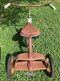 Vintage Murray Red Tricycle Ez Step Up Complete Rideable MID Century