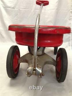 Vintage Murray Red Wagon Ball Bearing Hub Cap Wheels