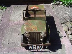 Vintage Murray Sherwood Hamilton steel pedal U. S. Army Jeep, car