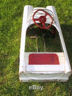 Vintage Murray Speedway 500 Metal Pace Childs Pedal Car Rusty Gold Or Restore