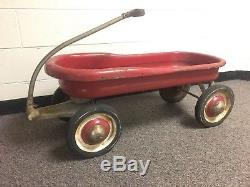 Vintage Murray Steel Toy Wagon Streamlined Red