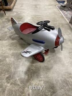 Vintage Murray Steelcraft Pedal Airplane WW2 Era Pedal Fighter Plane