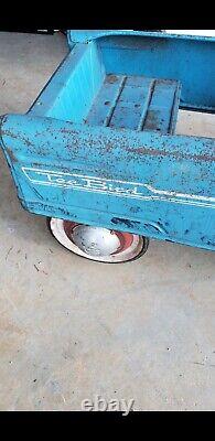 Vintage Murray Tee Bird Pedal Car Blue Teal Metal Original 1960's Riding Toy