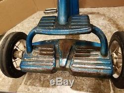 Vintage Murray Tricycle Two Step Teal Blue Color Original Paint