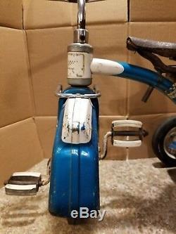 Vintage Murray Tricycle Two Step Teal Blue Color Original Paint