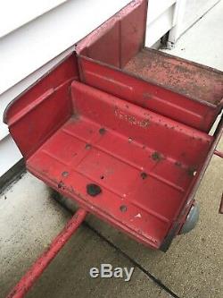 Vintage Murray pedal tractor Trac Dump Cart Red Pick Up Only Sorry