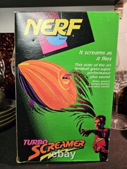 Vintage NERF TURBO SCREAMER 9 Football Black & Purple Kenner 1991 Rare NIB